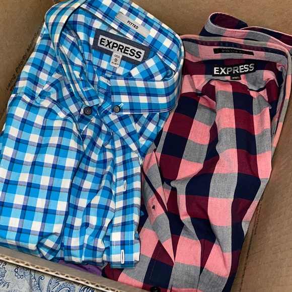 Express Shirts 5 For 25 Express Dress Shirts Box Poshmark